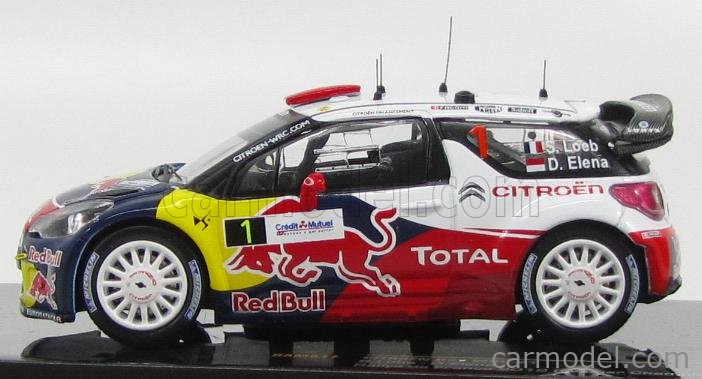 Miniature Ixo 1/43 – Citroën DS3 WRC N°4 – Vainqueur Monza 2011 – RAM466