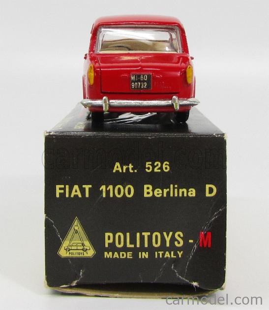 POLITOYS POLISTIL POLMS526 Scala 1/43 | FIAT 1100 D 1962 - 1 ISSUE RED