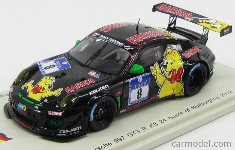 Porsche 911 997 GT3 #8 Spark 1/43 - 24h Nurburgring 2010 - Haribo Manthey