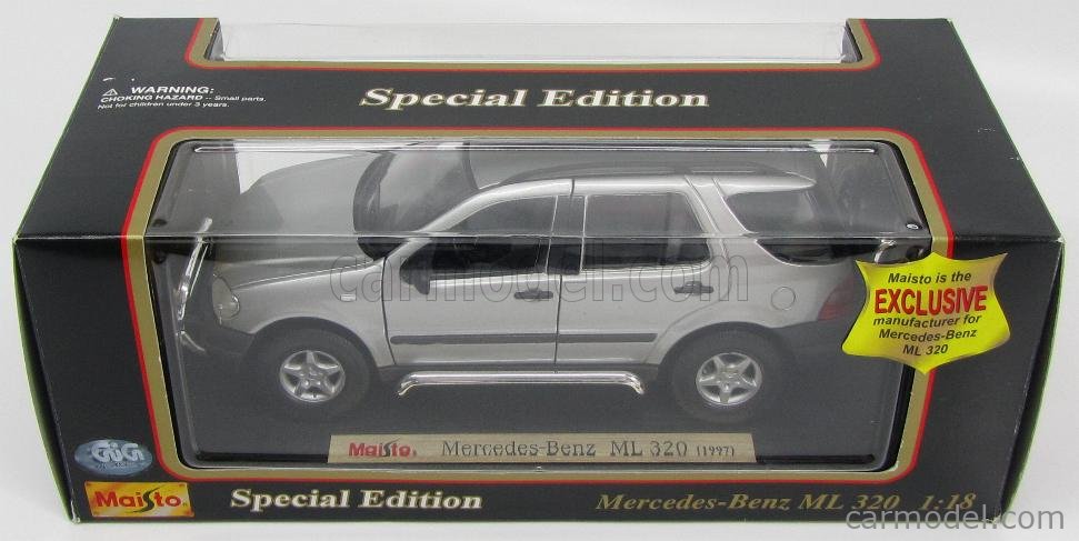 MAISTO 31847 Scale 1/18 | MERCEDES BENZ M-CLASS ML320 SILVER