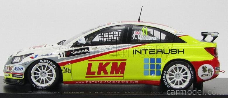 Spark S2493 – Chevrolet Cruze 1.6T N°20 WTCC Macau 2017 – 1/43 Résine, Prévente