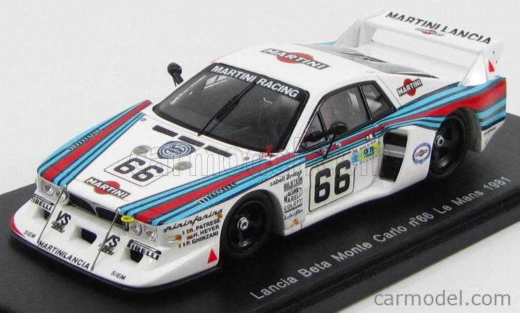 LANCIA - BETA MONTECARLO TURBO TEAM MARTINI RACING N 66 24h LE MANS 1981  R.PATRESE - H.HEYER - P.GHINZANI