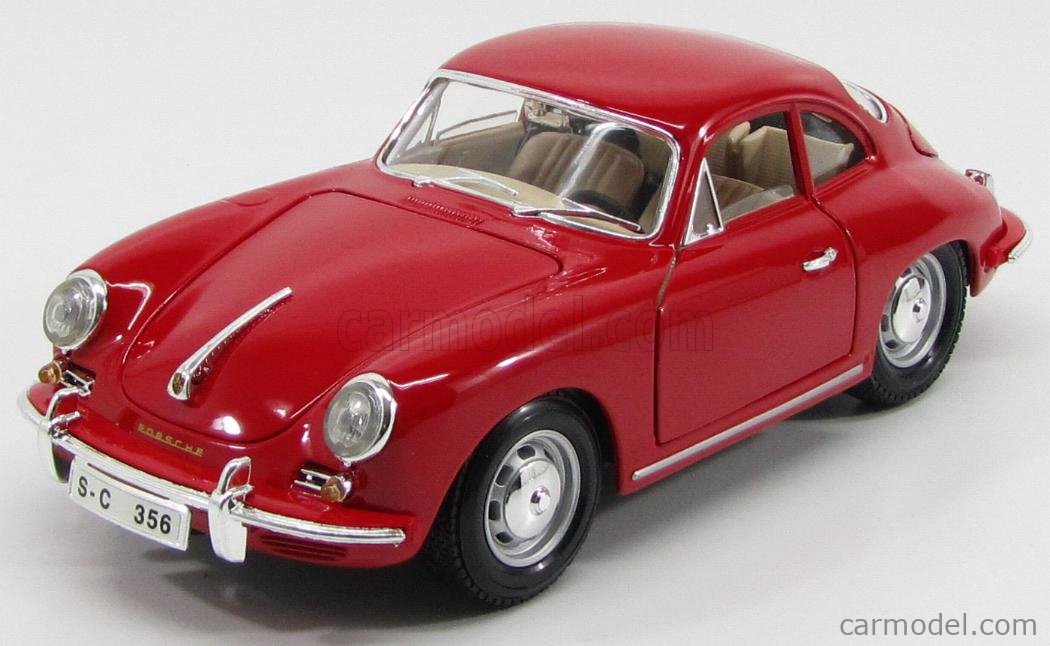 BURAGO BU12026R Масштаб 1/18 | PORSCHE 356B COUPE 1961 RED