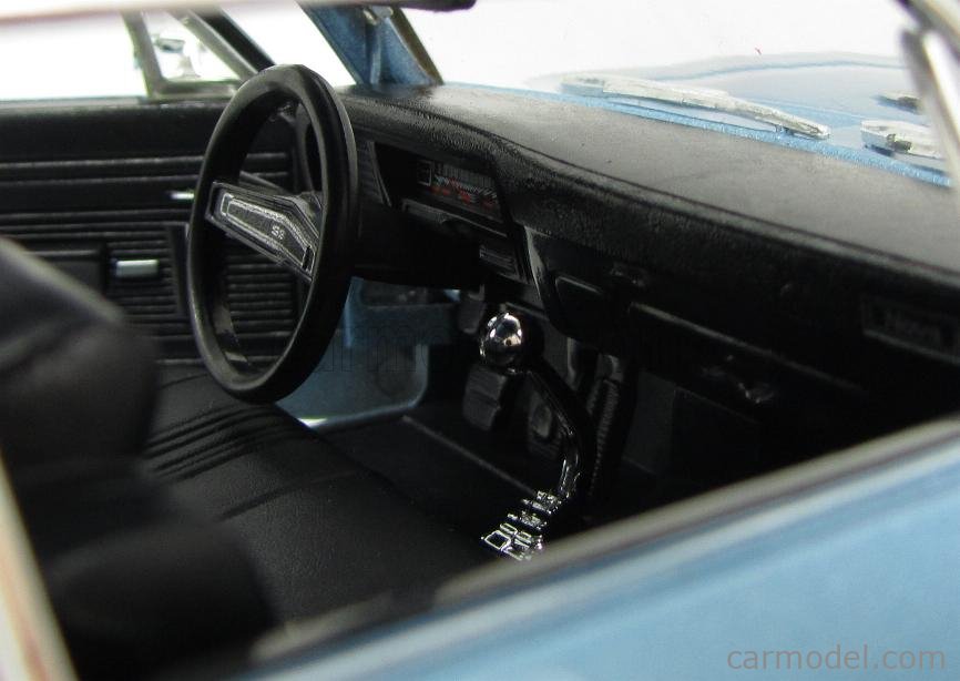 Chevrolet Nova SS Coupé 1970 – Bleu Métallisé Clair – 1/18 Maisto – Neuf