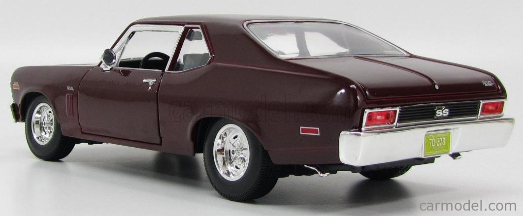 Coche Maisto Esc 1/18 1970 Chevrolet Nova Ss Coupe Rojo | Meses sin interés