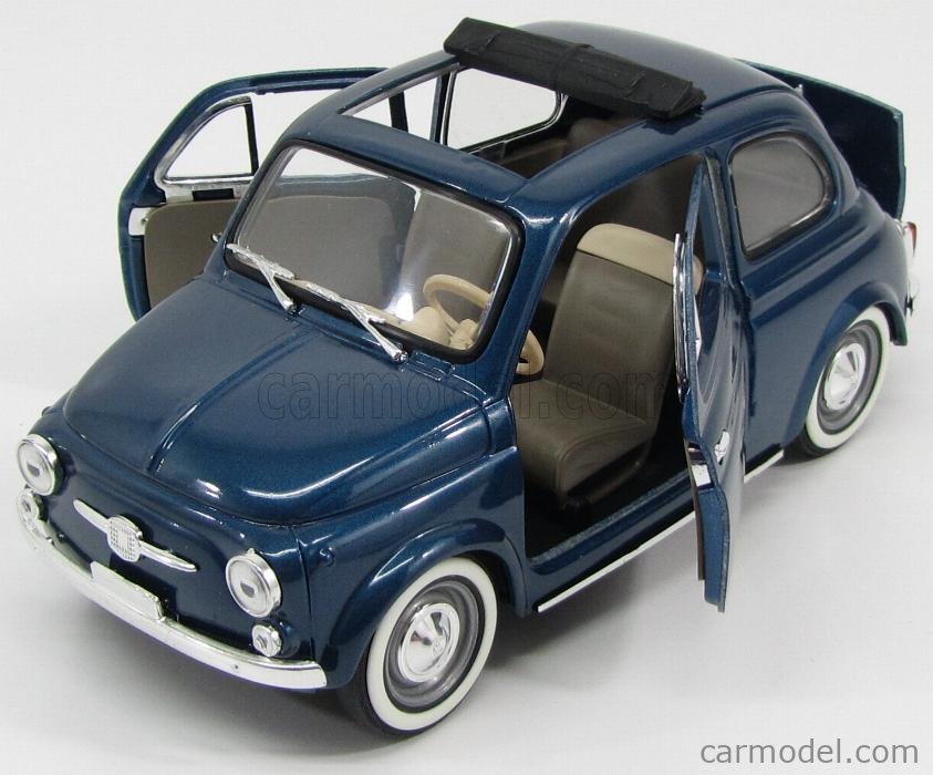 SOLIDO 63892 Scale 1/16 | FIAT 500 OPEN 1960 BLUE MET
