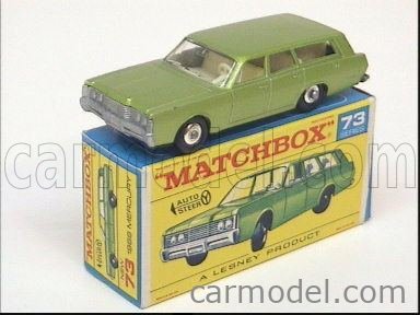 MATCHBOX 73 Scale 1/66 | MERCURY STATION WAGON 1968 GREEN MET