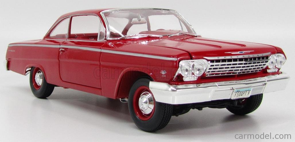 MAISTO 31641R Scale 1/18 | CHEVROLET BEL AIR COUPE 2-DOOR 1962 RED