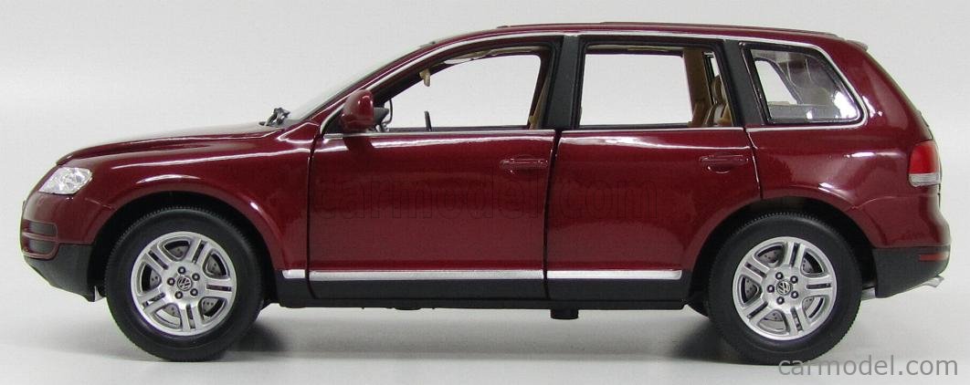 BURAGO 12002R Scale 1/18 | VOLKSWAGEN TOUAREG 4-DOOR 2002 BORDEAUX MET