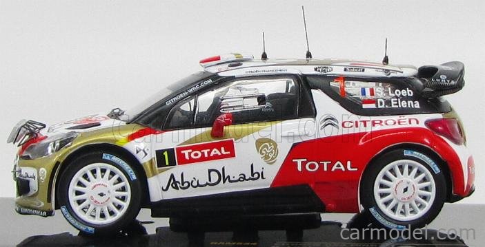 Miniature DS3 WRC Loeb 1/43 – Version Nuit Monte Carlo 2013, Neuve