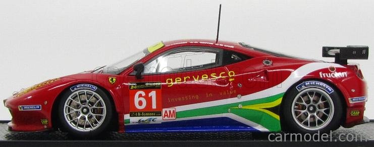 Miniature Fujimi 1/43 Ferrari 458 Italia GT2 - AF Corse N°61, Le Mans 2012