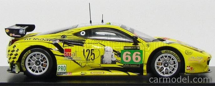 TRUESCALE FJM1343003 Scale 1/43 | FERRARI 458 ITALIA 8C GT2 JMW RACING N 66 41th 24h LE MANS