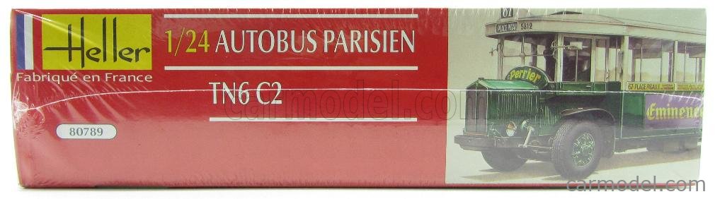 Maquette Heller Autobus Parisien TN6 C2 à L'échelle 1/24 | 198 Pièces, Décalcomanies Incluses - Modèle à Monter