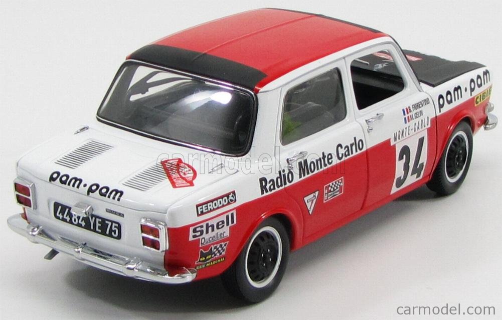 NOREV 185707 Scale 1/18 | SIMCA 1000 RALLY2 N 34 RALLY MONTECARLO