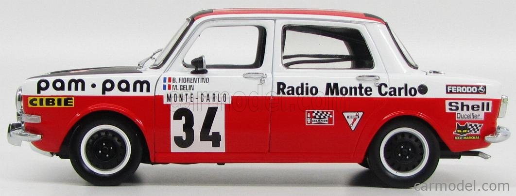 NOREV 185707 Scale 1/18 | SIMCA 1000 RALLY 2 N 34 21th RALLY