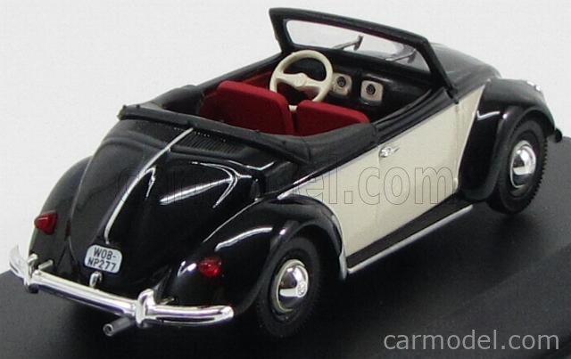 Norev 1:43 Volkswagen VW Hebmüller Cabriolet year 1949 black / red 840021 model car 840021