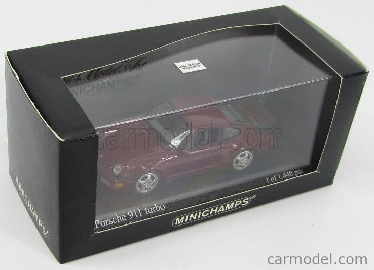 MINICHAMPS 430069106 Scale 1/43 | PORSCHE 911 964 TURBO 1990 BORDEAUX MET