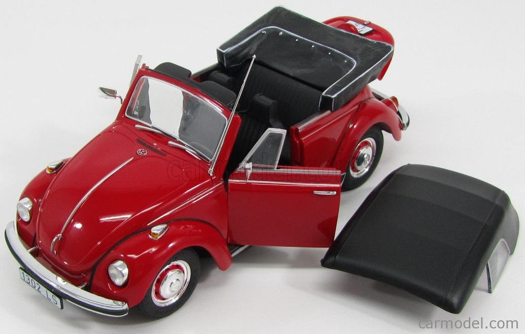 REVELL 08470 Scale 1/18 VOLKSWAGEN BEETLE 1302 LS CABRIOLET 1970 RED