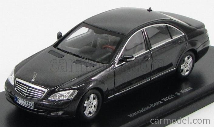 Spark Model S1063 Scale 1 43 Mercedes Benz S Class 500l W221 05 Dark Grey Met