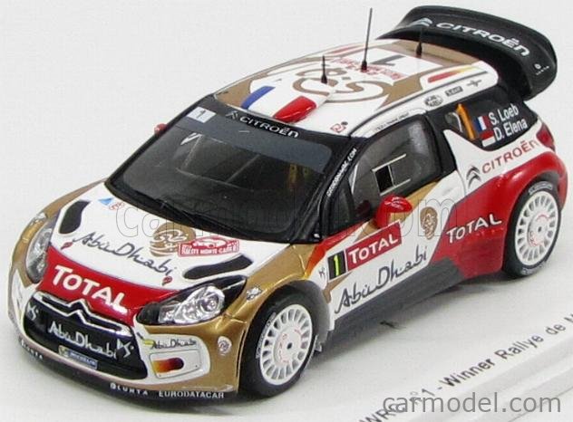 SPARK-MODEL S3353 Scale 1/43 | CITROEN DS3 WRC TOTAL ABU DHABI N 1 ...