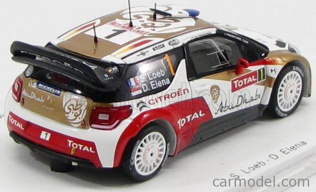 SPARK-MODEL S3353 Scale 1/43 | CITROEN DS3 WRC TOTAL ABU DHABI N 1 ...