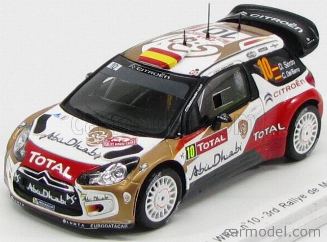 SPARK-MODEL S3360 Scale 1/43 | CITROEN DS3 WRC N 10 3rd RALLY ...