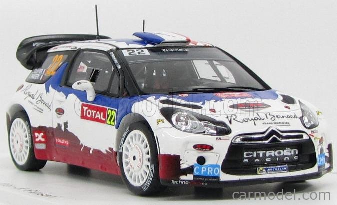 Miniature Spark 1/43 Citroen DS3 WRC #22 - Monte-Carlo 2013 (5ème) S3364