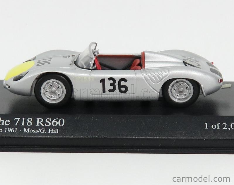 PORSCHE - 718 RS60 SPIDER N 136 TARGA FLORIO 1961 S.MOSS - G.HILL