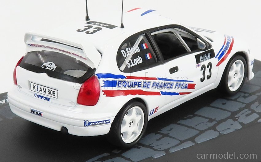 1/43 Toyota Corolla WRC #33 Tour De Corse 2000 S.loeb-D.Elena 完成品 ミニカー(RAC062) IXO Models(イクソモデルス) EDICOLA PASRACOL114 Scale 1/43 | TOYOTA COROLLA WRC N 33