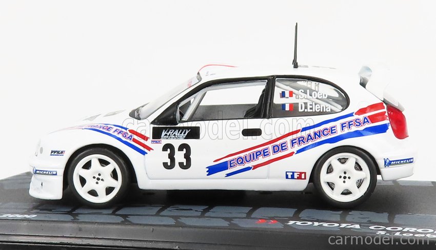 1/43 Toyota Corolla WRC #33 Tour De Corse 2000 S.loeb-D.Elena 完成品 ミニカー(RAC062) IXO Models(イクソモデルス) EDICOLA PASRACOL114 Scale 1/43 | TOYOTA COROLLA WRC N 33