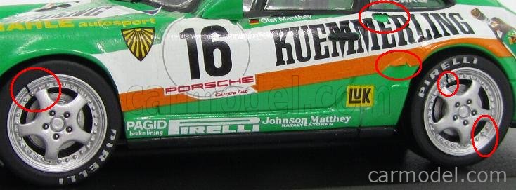 PORSCHE - 911 964 RS KUEMMERLING N 16 CARRERA CUP 1992 O.MANTHEY - WITH  SHOWCASE - CON VETRINA
