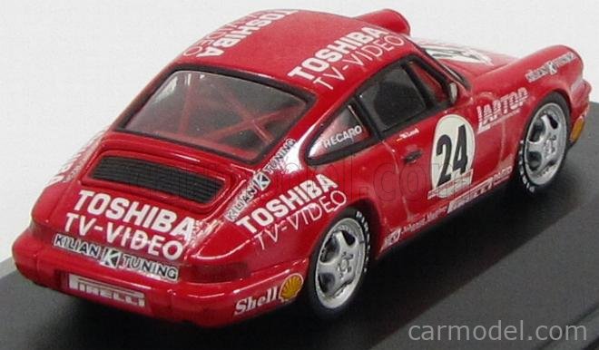 PORSCHE - 911 964 RS TOSHIBA N 24 CARRERA CUP 1992 W.LAND - WITH SHOWCASE -  CON VETRINA
