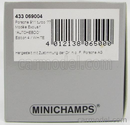MINICHAMPS 433069004 Scale 1/43 | PORSCHE 911 930 TURBO 1977