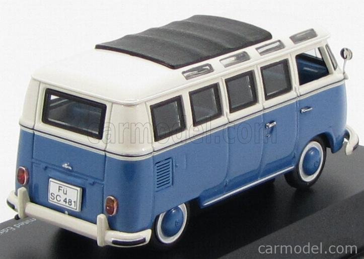 Volkswagen T1 Samba Bleu/Blanc 1962 1/18 SOLIDO - S1813401