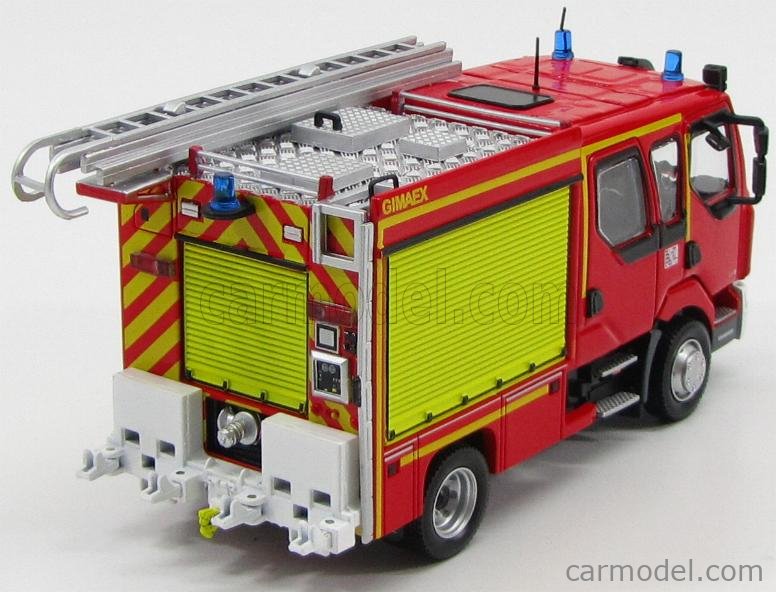 Eligor 1/43 - Renault Midlum 220 Double Cabine FPTL Camiva Alufire3 - Pompiers
