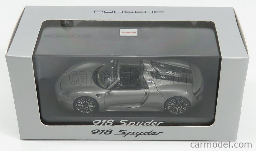1/43 Minichamps Porsche 918 Spyder Silver gray dealer WAP0201000E 