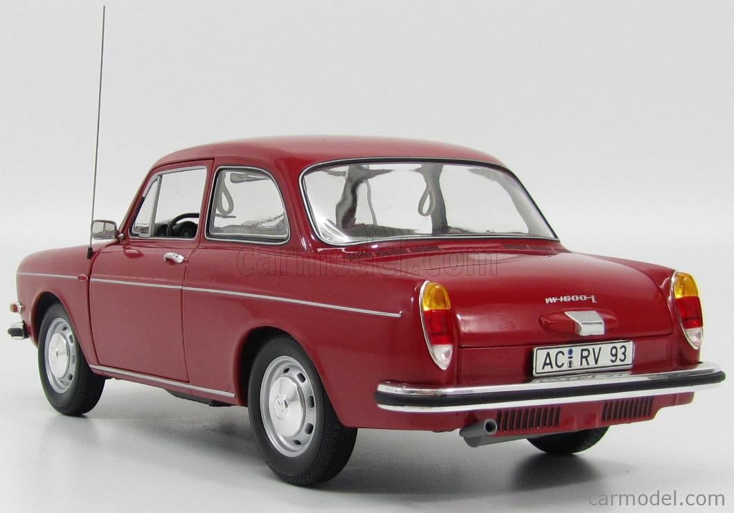 ミニチャンプス 1/18 フォルクスワーゲン VW1600L 1970 Red - ミニカー