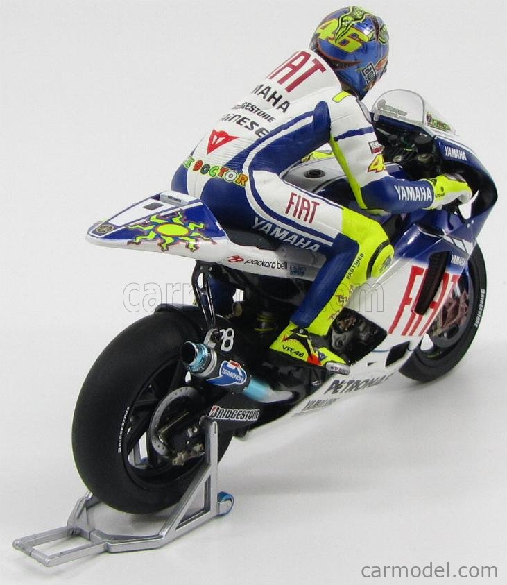 YAMAHA - YZR-M1 TEAM FIAT N 46 GP VALENCIA WITH FIGURE 2009 VALENTINO ROSSI  WORLD CHAMPION