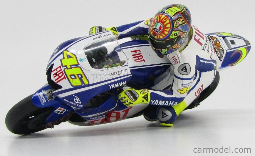 YAMAHA - YZR-M1 TEAM FIAT N 46 GP VALENCIA WITH FIGURE 2009 VALENTINO ROSSI  WORLD CHAMPION