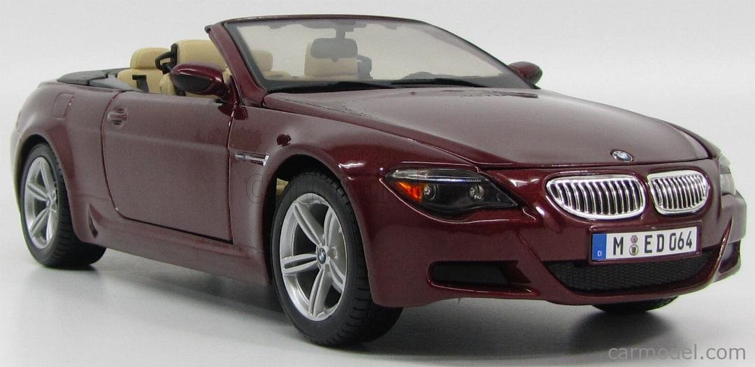 BMW M6 Cabriolet Maisto Die Cast 1:18 Scale Chased - Purple Pigeon Treasures