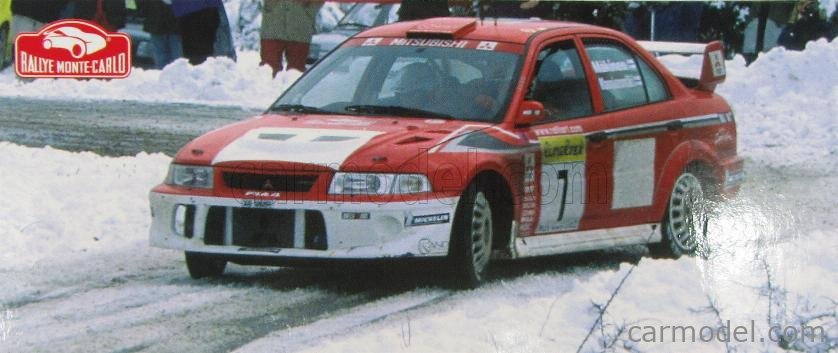 Mitsubishi Lancer Evo N°7 Rallye Monte-Carlo 2001 - Makinen - IXO 1/43