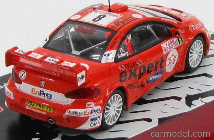 Modèle Réduit Peugeot 307 WRC - Échelle 1/43 - H.Solberg, Rallye Monte-Carlo 2006 #8 - Altaya