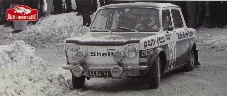 IXO Simca 1000 Rallye 2 - Monte Carlo 1973, 1/43 (occasion, Très Bon état Avec Boîte)