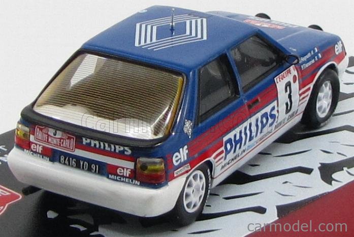 EDICOLA RAMCCOL013 Scale 1/43 | RENAULT 11 TURBO N 3 RALLY MONTECARLO 1987 J .RAGNOTTI - P.THIMONIER BLUE WHITE RED