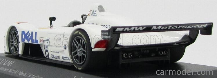 BMW V12 LMR (1999) 24 heures du Mans 1/43 Blanc/Noir Plastique presses