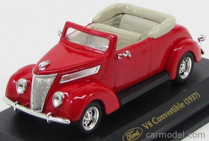 LUCKY-DIECAST LCD94243R Scale 1/43 | FORD USA V8 CONVERTIBLE 1937 RED