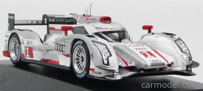 SPARK-MODEL 5021300243 Scale 1/43 | AUDI R18 E-TRON QUATTRO TEAM AUDI SPORT  JOEST N 1 WINNER 12h SEBRING 2013 M.FASSLER - O.JARVIS - B.TRELUYER WHITE  SILVER RED