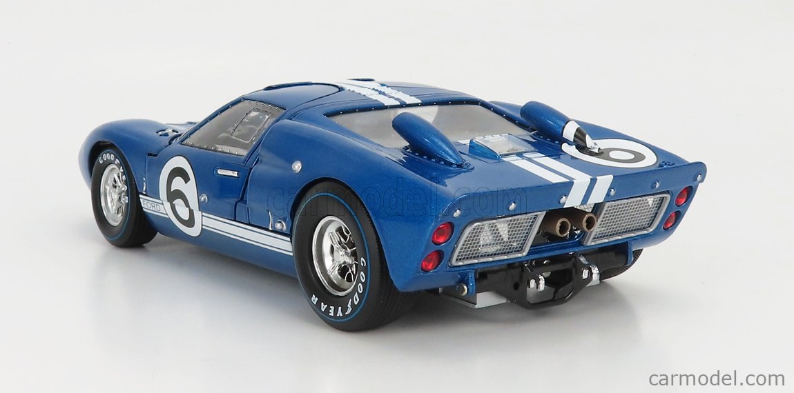 SHELBY-COLLECTIBLES SHELBY416 Scale 1/18  FORD USA GT40 MKII COUPE TEAM HOLMAN & MOODY N 6 24h LE MANS 1966 M.ANDRETTI - L.BIANCHI BLUE MET YELLOW