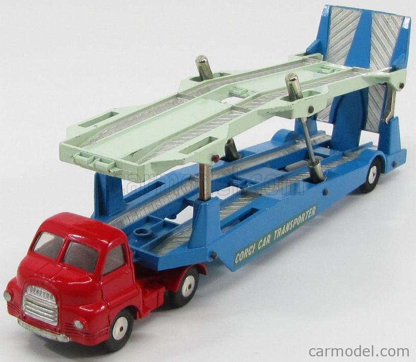 CORGI 1101 Scale 1/43 | BEDFORD CAR TRANSPORTER CARRIMORE (1 ISSUE) RED ...