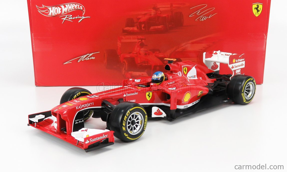 マテル ホットウィール 1/43 フェラーリ F138 アロンソ #3 Mattel Hot Wheels BCK16 Ferrari F138 Race Version 2013 - F